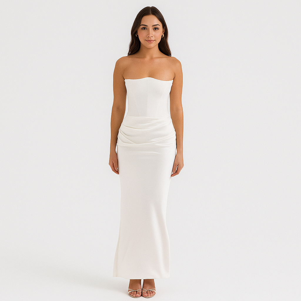 Vivienne – Elegantes Retro-Stroploses Partykleid