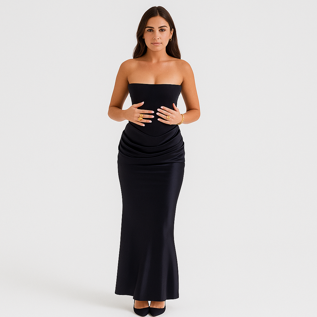 Vivienne – Elegantes Retro-Stroploses Partykleid