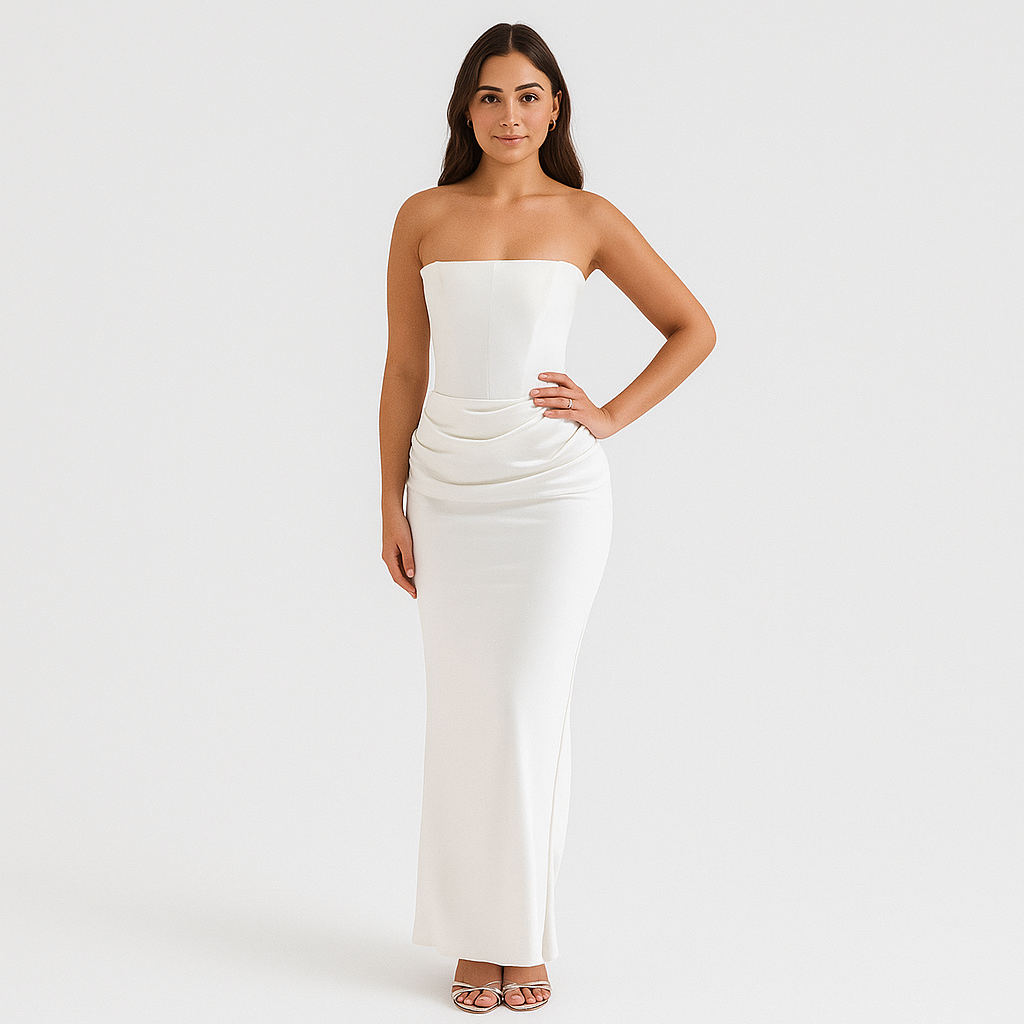 Vivienne – Elegantes Retro-Stroploses Partykleid