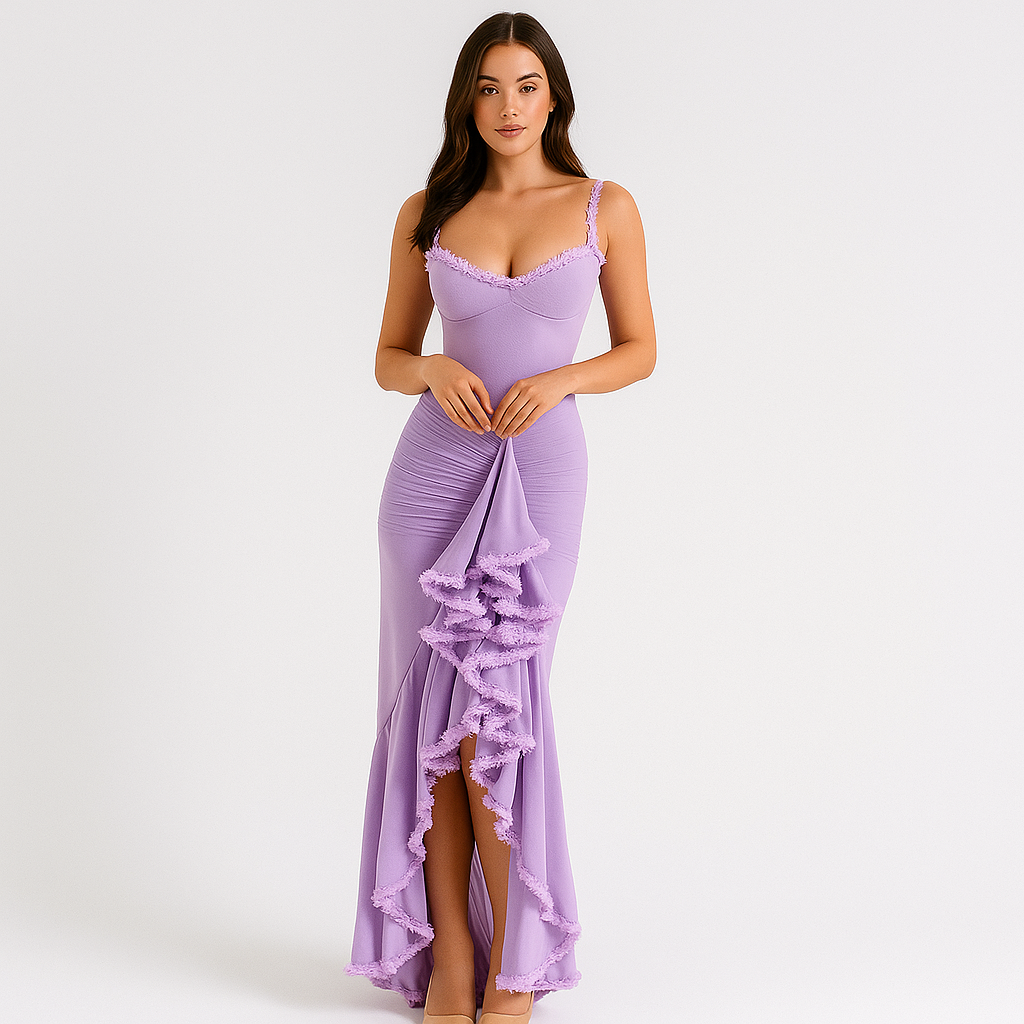 Selene – Rüschenschößchen Partykleid mit Ruffle