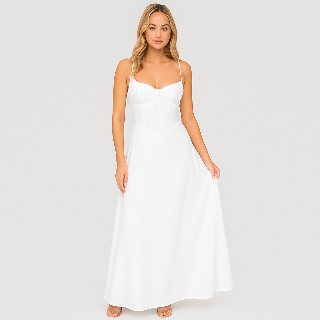Elara Damen Maxikleid – Fließender Schnitt, ideal für Hochzeiten & Partys
