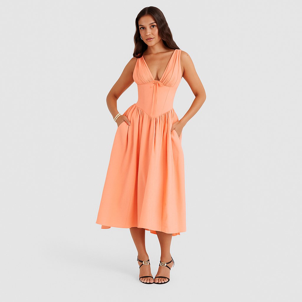 Alena – Elegantes und schmeichelhaftes Sommerkleid