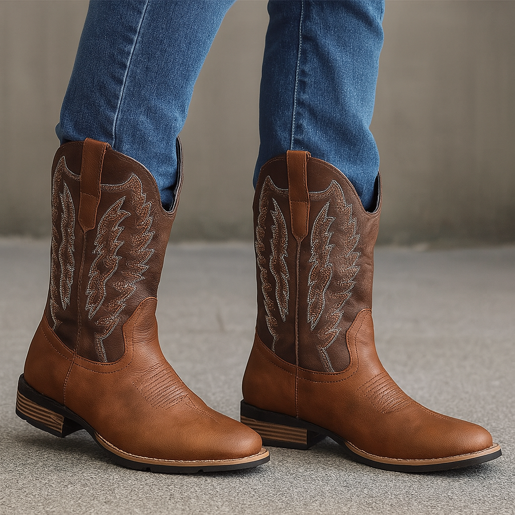 Alexander - Klassische Western-Cowboystiefel mit ganztägigem Komfort