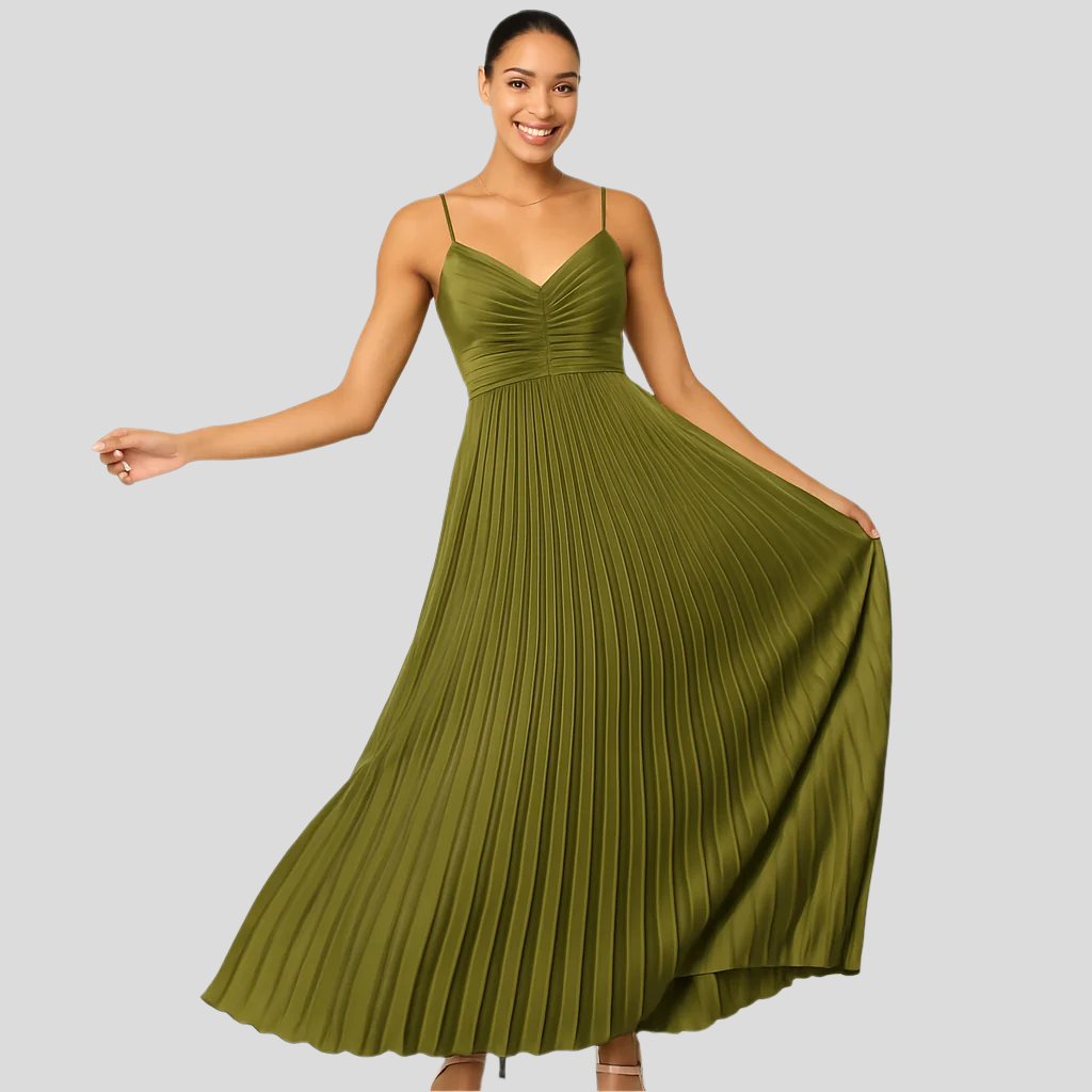 Elise – Faltenrock-Midikjole für elegante Anlässe