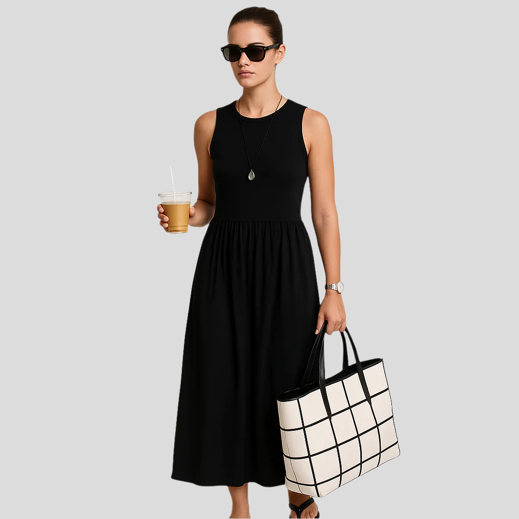 Isla Ärmelloses Casual Maxikleid mit Flatterndem Schnitt