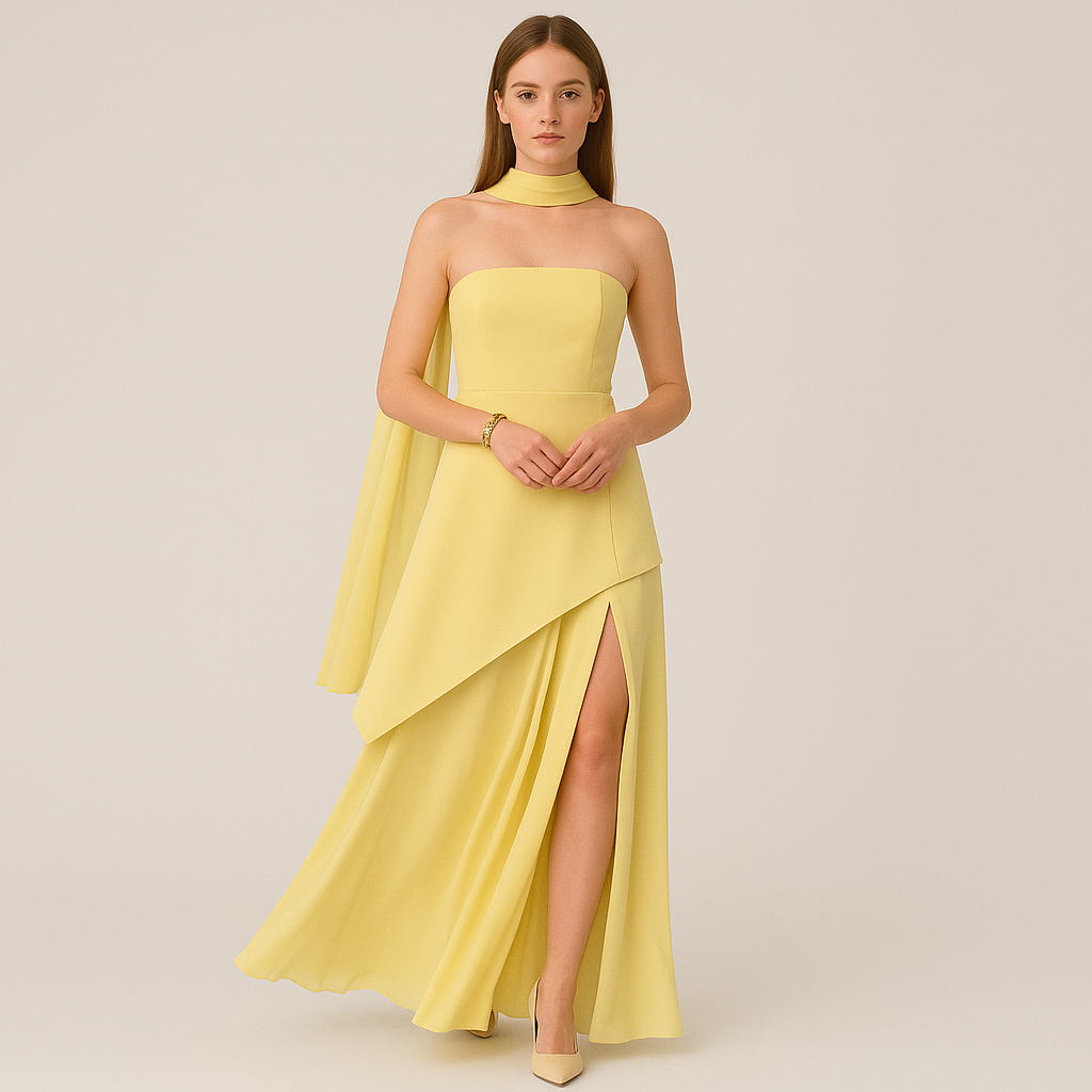 Aurora trägerlose asymmetrische Abendkleid – Elegantes formelles Kleid