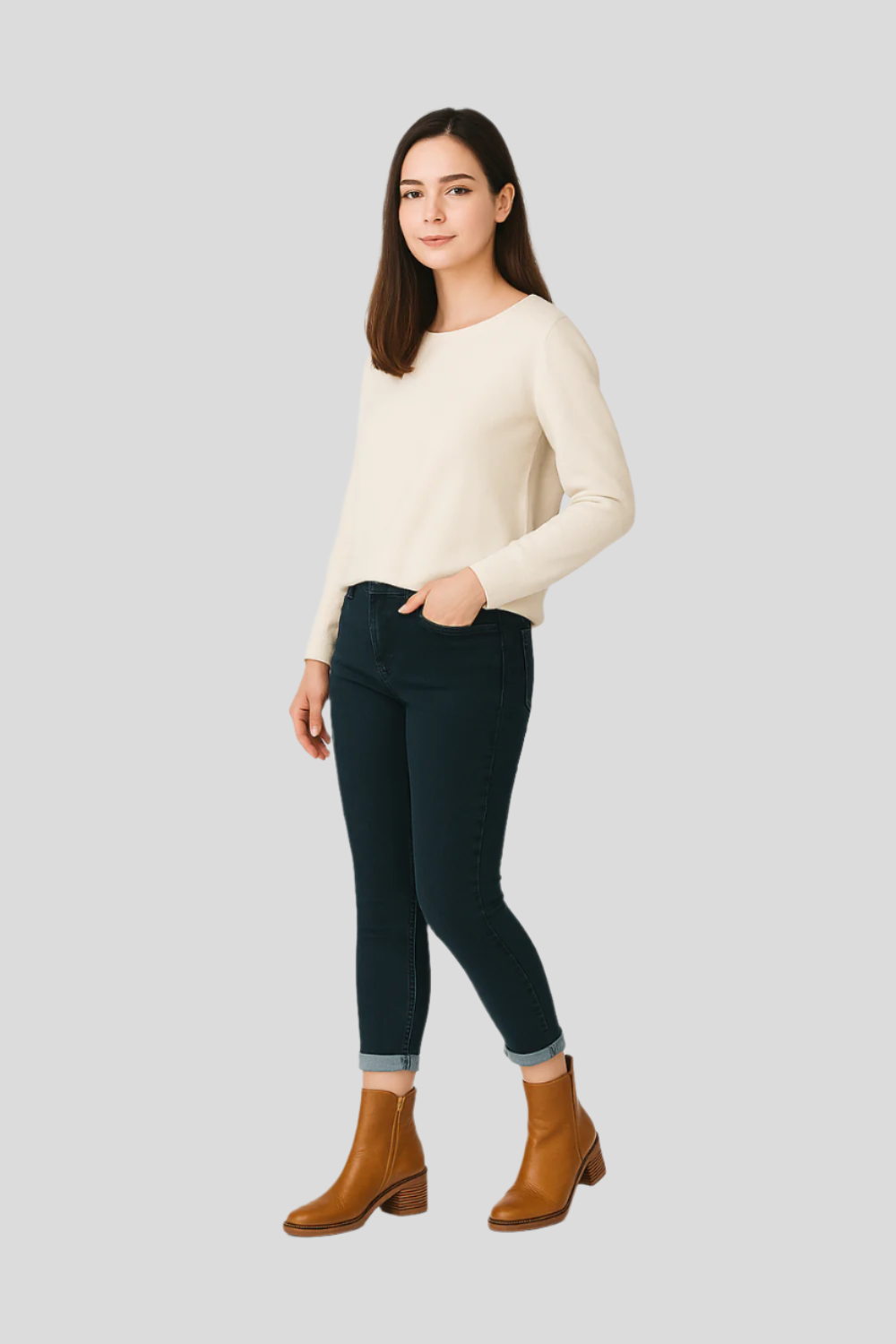 SableLift Damenstiefel mit Kurzer Absatz – Elegante Ankelstiefeletten für den Alltag