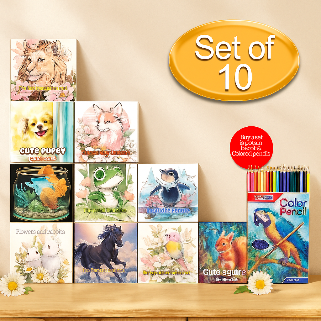 CreativeMind Malbuch-Set für Erwachsene mit Bonusfarbenstiften – Entspannungs- und Kunsttherapieset