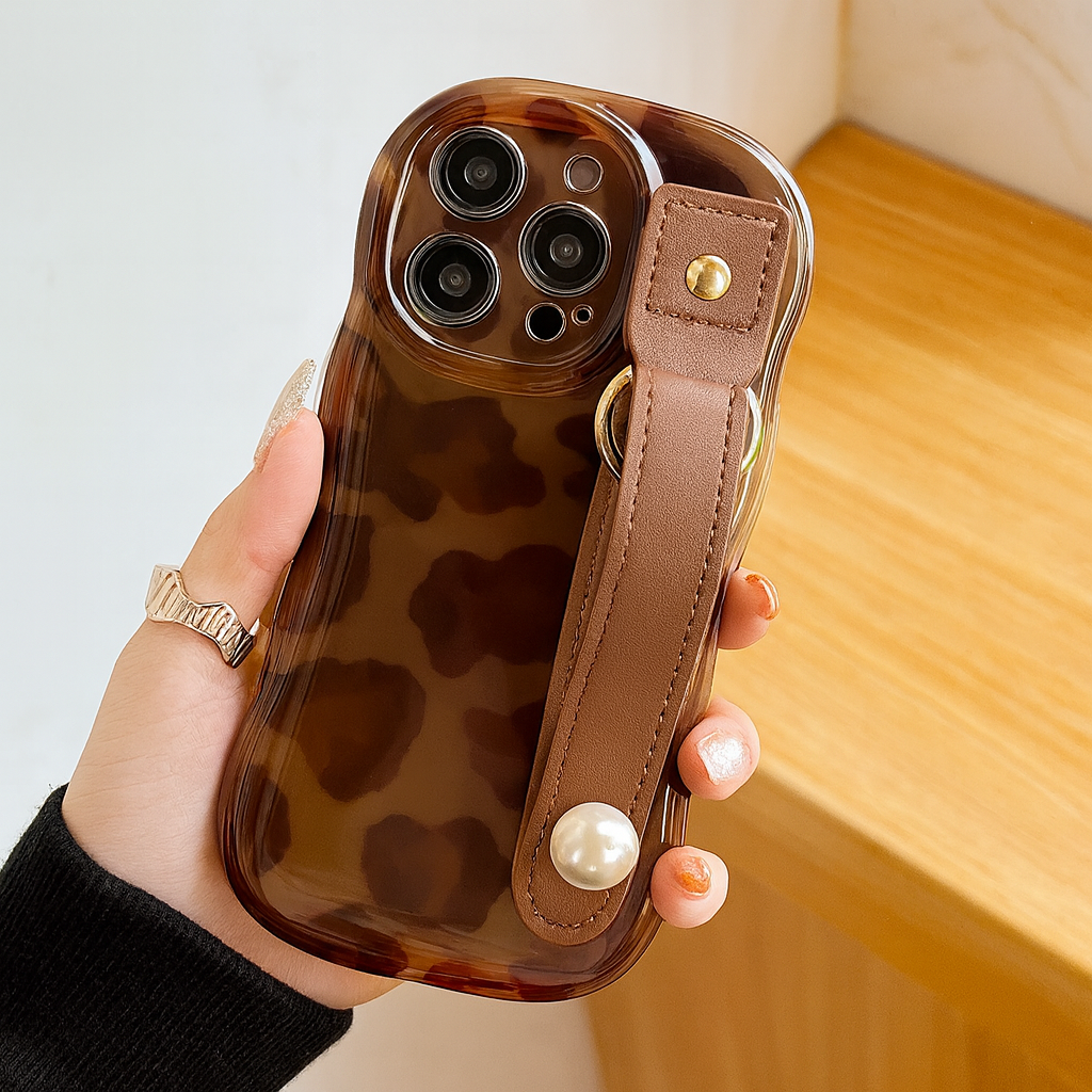 LeopardLux | Lederarmband-Handyhülle