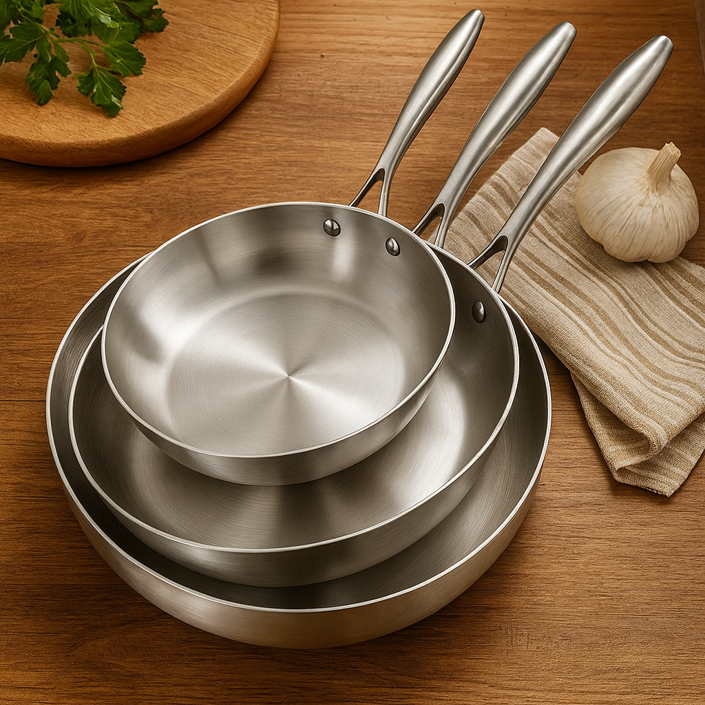 Cuisaro | Edelstahl-Bratpfanne für Induktion und Gas