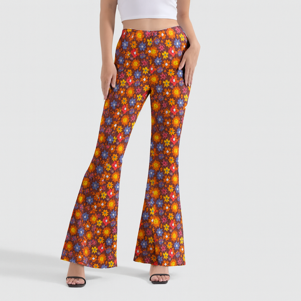 Chelsea – Boho-Schlaghose für Damen – Allover-Print, Slim Fit