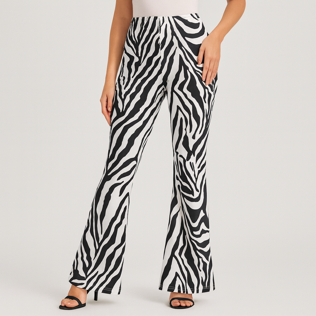 Chelsea – Boho-Schlaghose für Damen – Allover-Print, Slim Fit