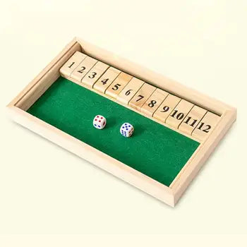 Lustige Familienspiele | Shut The Box-Brettspiel