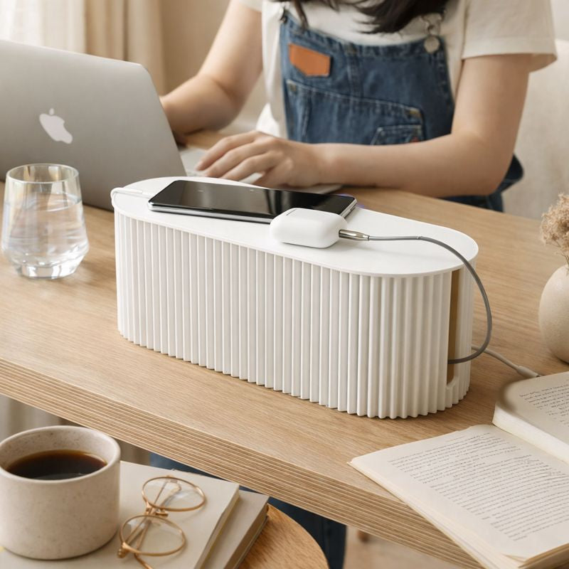 Cordéase | Cutie organizatoare minimalistă pentru cabluri și încărcătoare