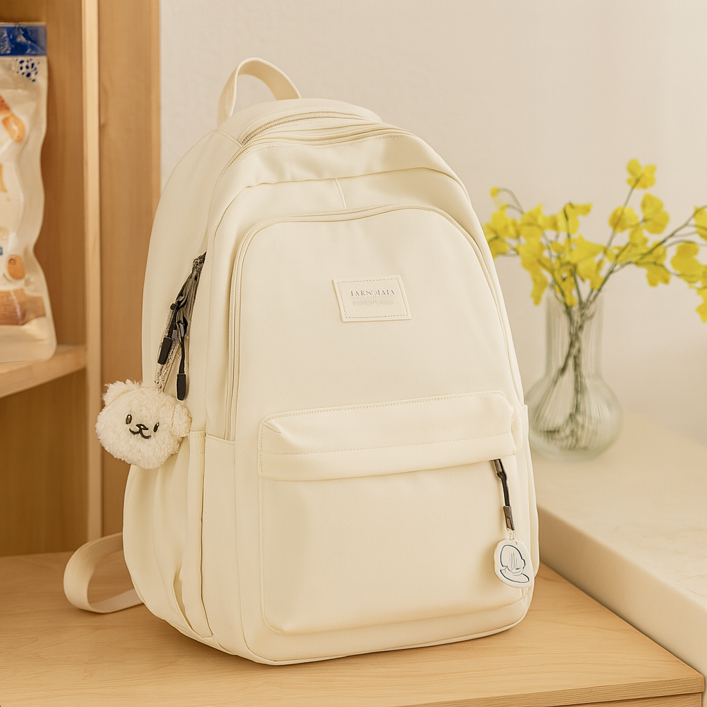 CuddlePack | Unisex-Laptop-Rucksack mit Plüschanhänger