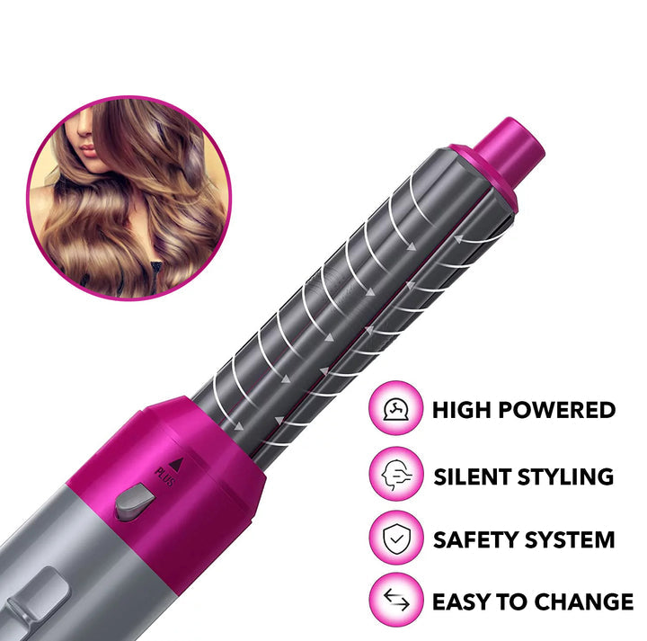 AeroFlow Rundbürste Haartrockner – Professionelles Styling mit einstellbarer Wärme & Geschwindigkeit