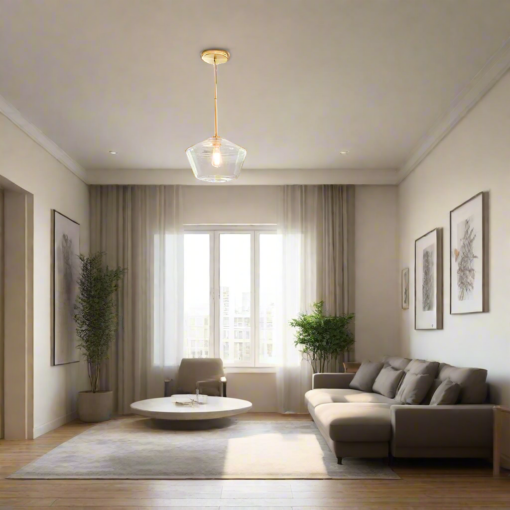 LumaGlow - Elegante Pendelleuchte aus klarem Glas mit Messingfinish