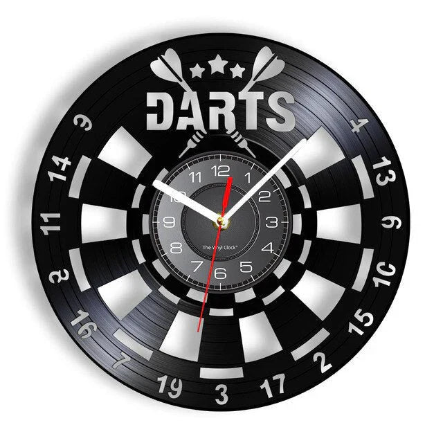 GameTime Vintage Dartboard Wanduhr