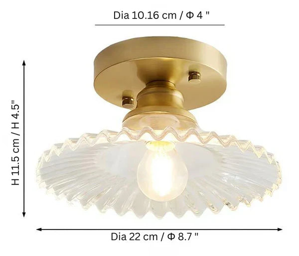 FloraGlow - Gerippte Blütenstand-Deckenlampe