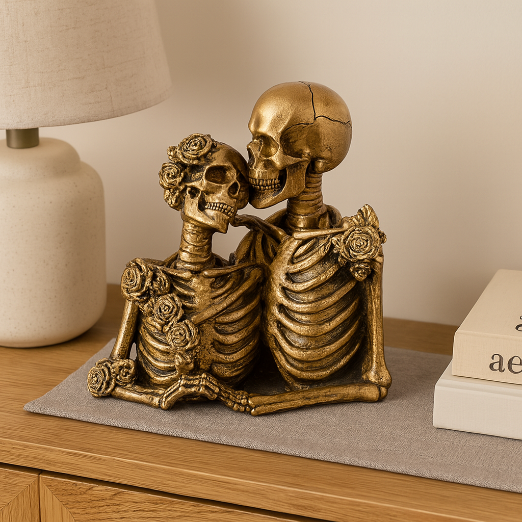 Ebonrose | Gothic Skelett-Liebhaber-Figur