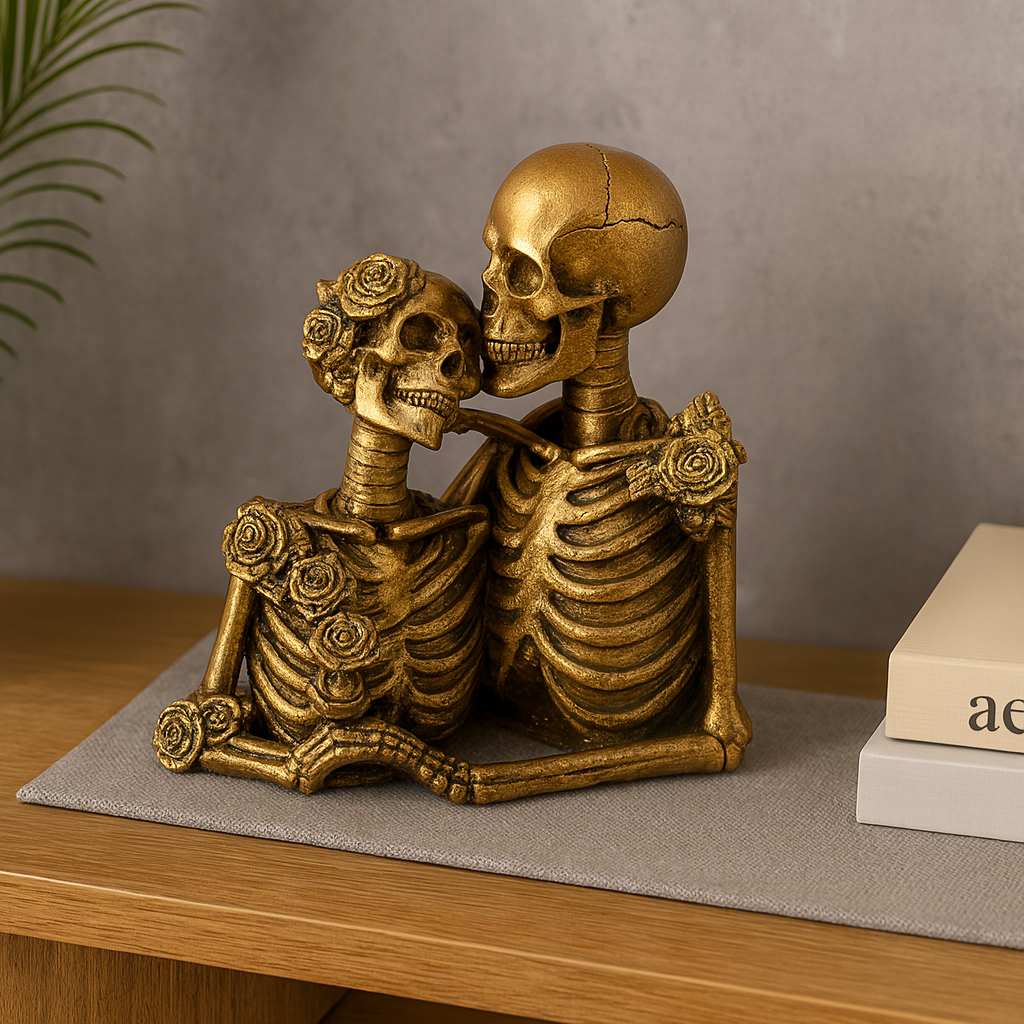 Ebonrose | Gothic Skelett-Liebhaber-Figur