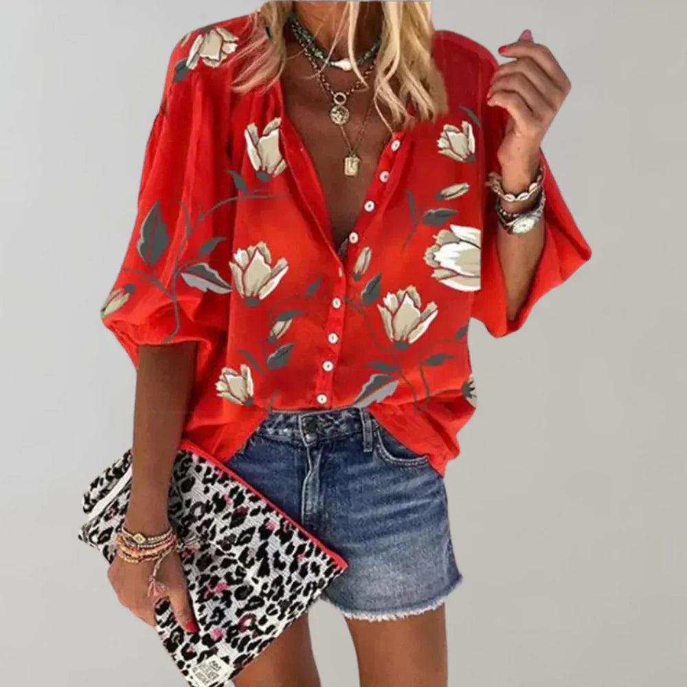 Selma Blumenmuster Bluse