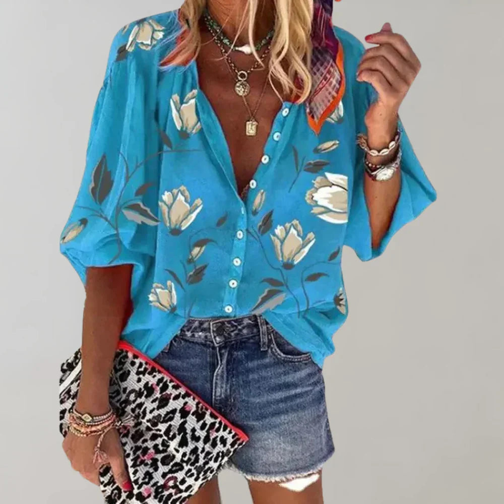 Selma Blumenmuster Bluse
