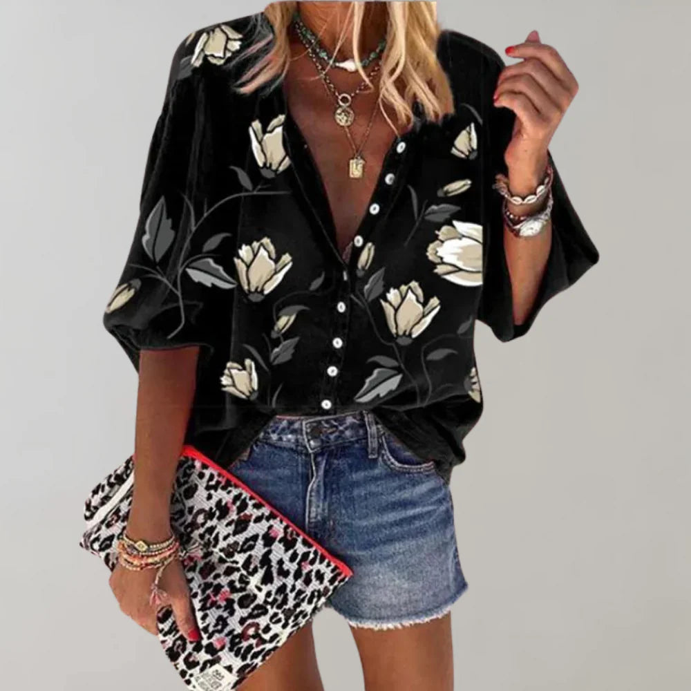 Selma Blumenmuster Bluse