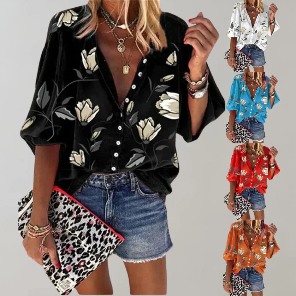 Selma Blumenmuster Bluse