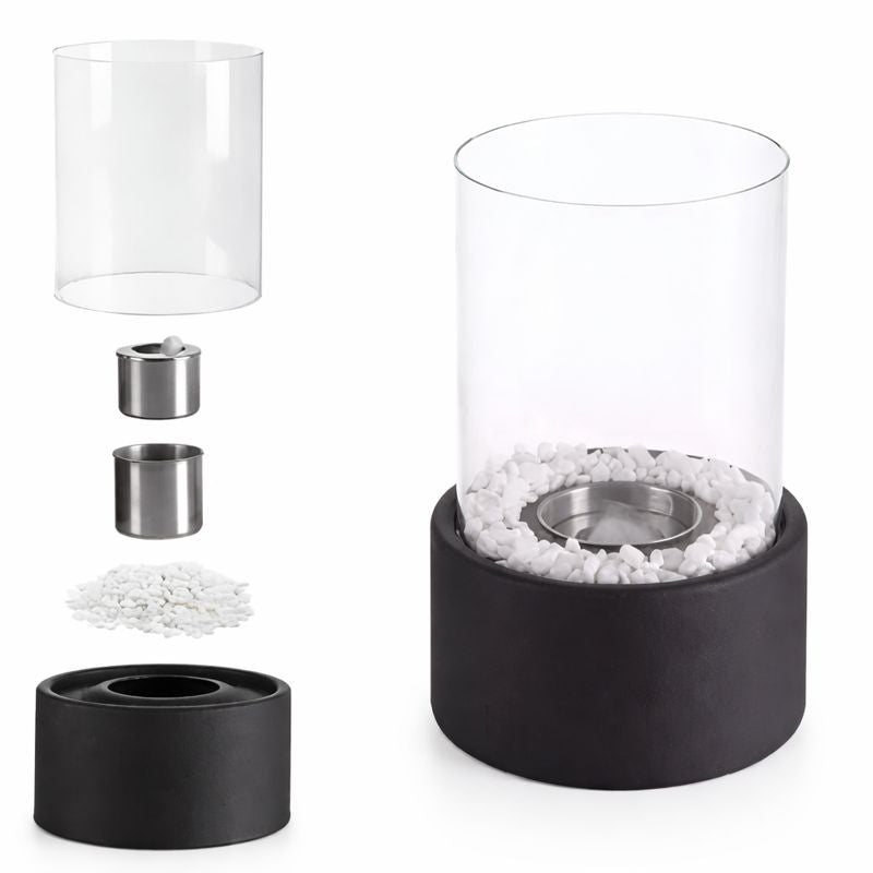 EmberLux | Lampă de masă cu flacără pe etanol