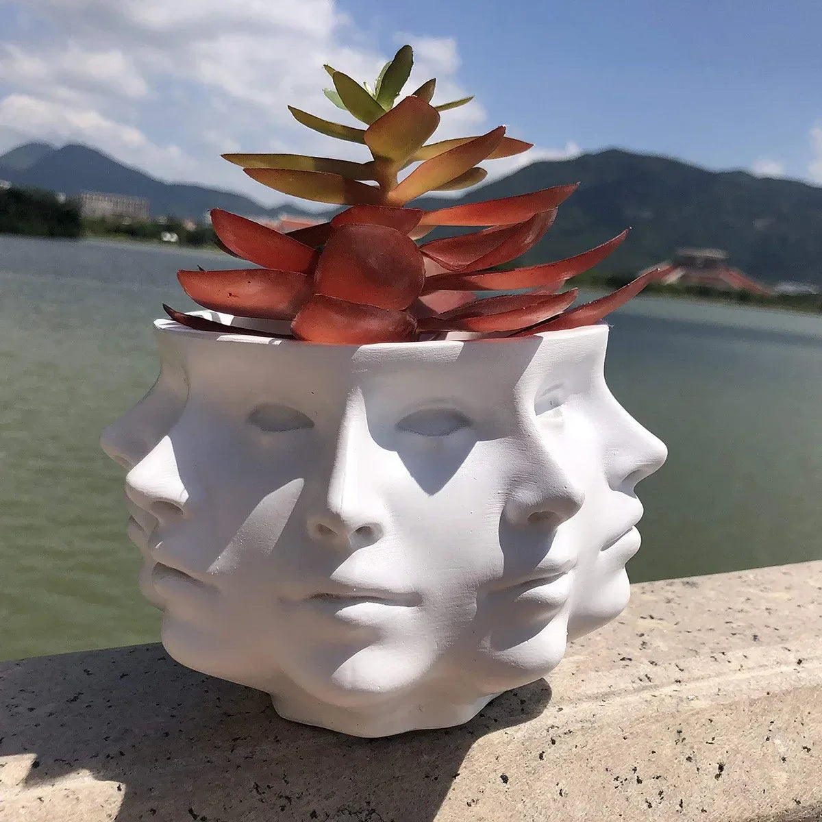 ArtFace 3D Keramische Pflanzenkübel – Modernes Gesicht Design Topf