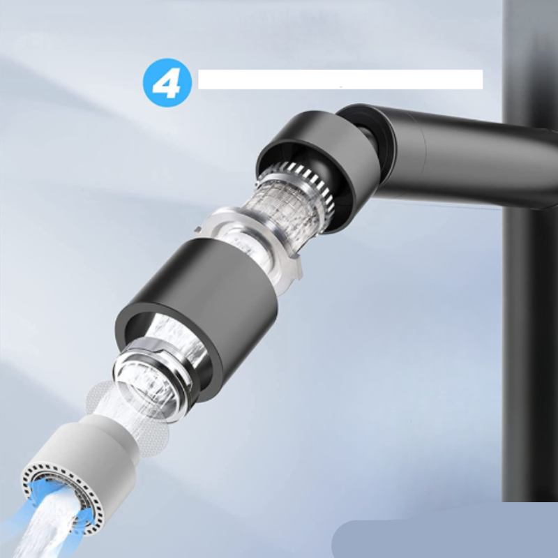 AquaTwist 360° rotierender Wasserhahnkopf – verstellbarer Wasserstrahl