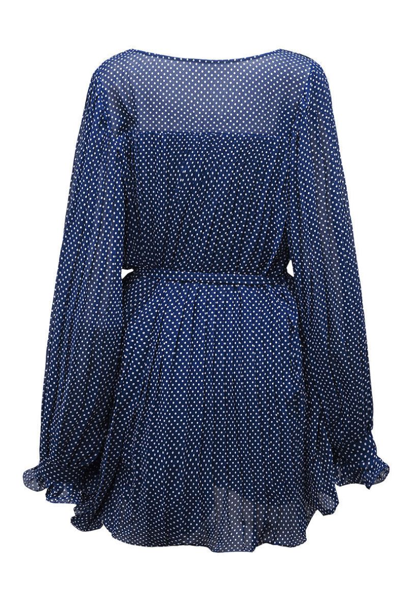 Miriam - Elegantes plissiertes Minikleid mit Taillengürtel