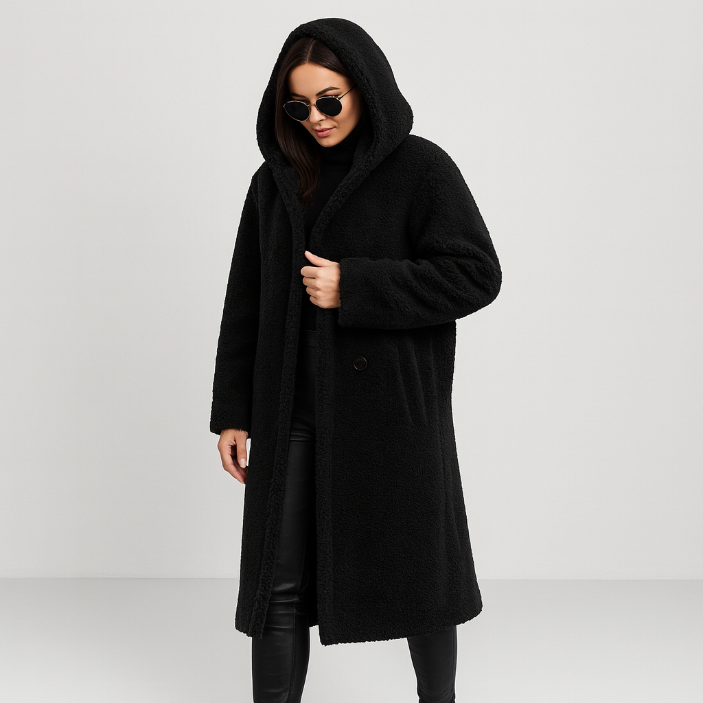 Georgina | Langer Wintermantel mit Kapuze