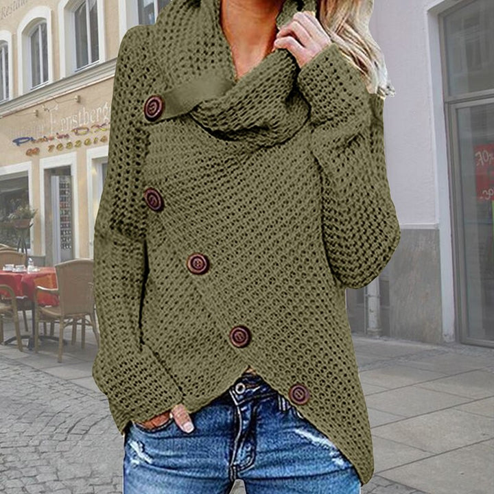 Lotte - Warmer Rollkragensweater mit Knöpfen