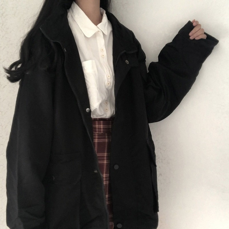 Schlank Oversized Jacke