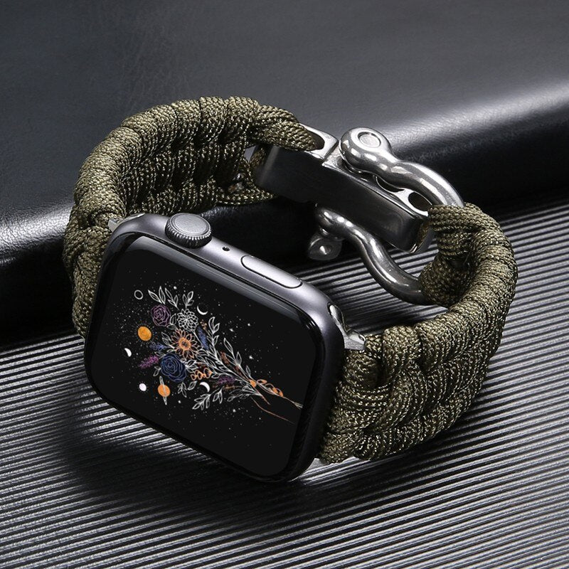 FlexiWrist Paracord Armband für Apple Watch - Robustes & verstellbares Band