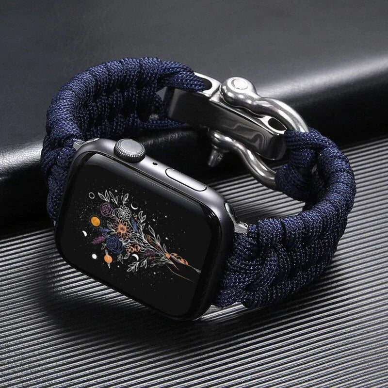 FlexiWrist Paracord Armband für Apple Watch - Robustes & verstellbares Band