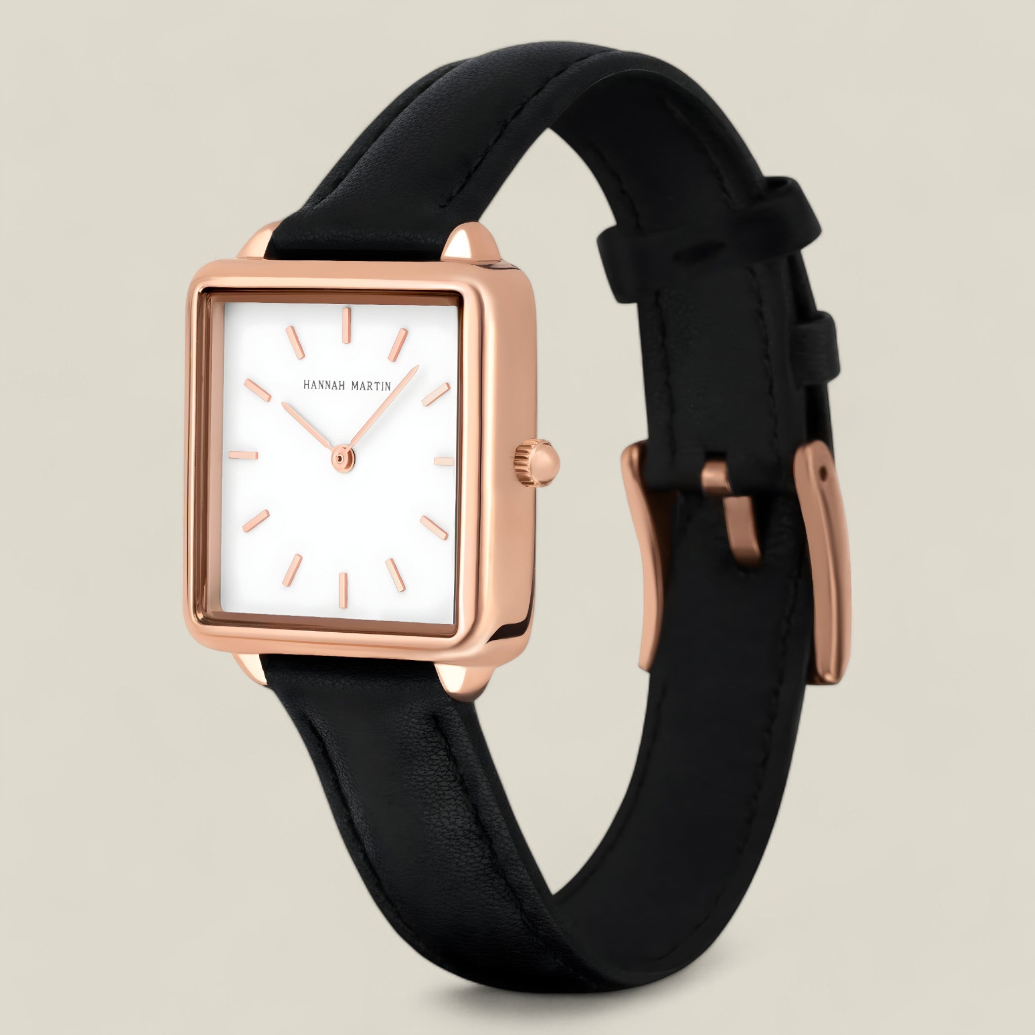 Isabella Rose Gold Quadratische Uhr – Elegantes Design mit zeitloser Anziehung