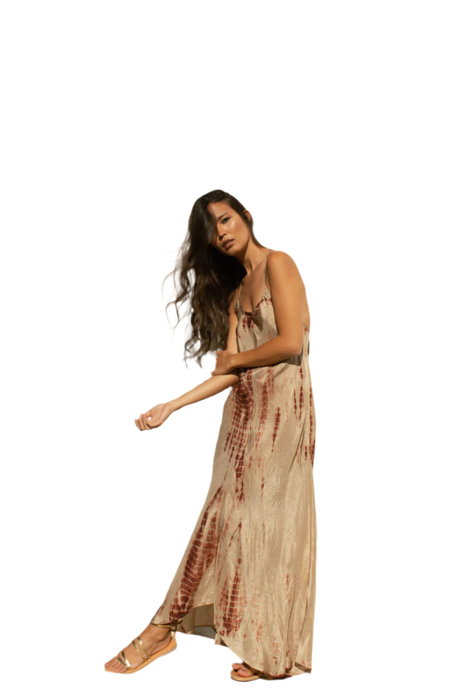 SereniSlip Maxikleid – Legeres langes Kleid mit Spaghettiträgern