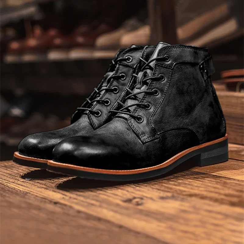 Mark | Herren Klassische Retro Lederstiefel