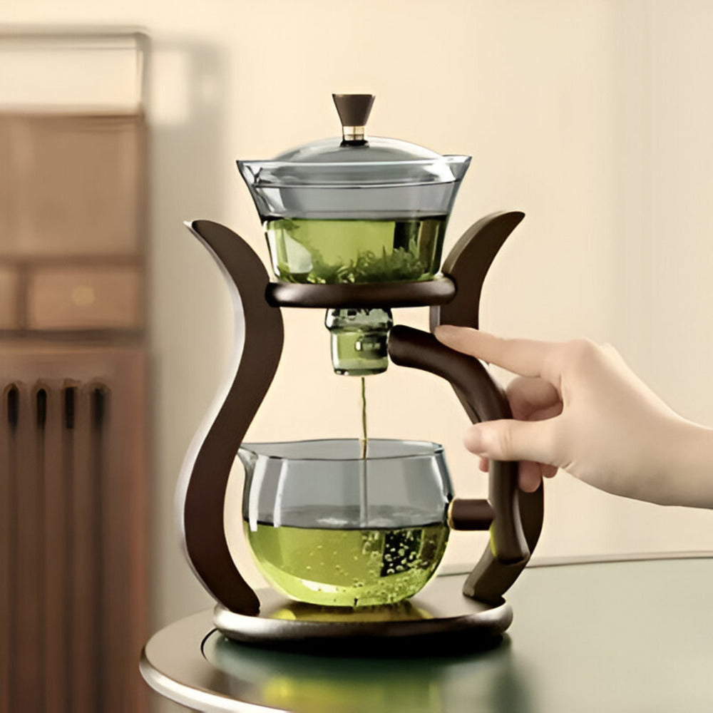 BrewMuse Trockenpour-Set in Glas – Magnetischer Trinkaufsatz und Ergonomischer Griff
