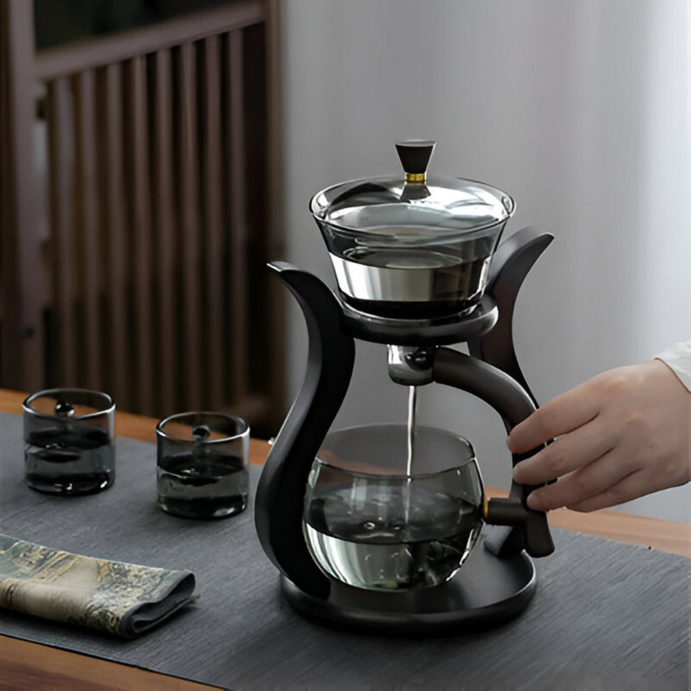 BrewMuse Trockenpour-Set in Glas – Magnetischer Trinkaufsatz und Ergonomischer Griff