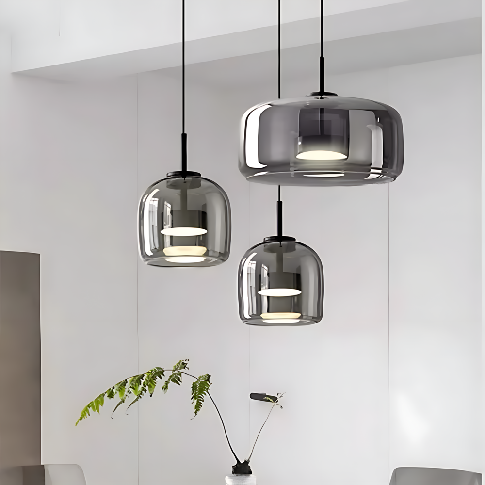 ClaraGlow Moderne Glaspendellampe – Elegante Beleuchtung für modernes Interieur