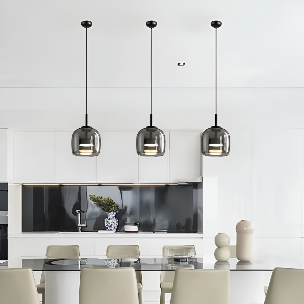 ClaraGlow Moderne Glaspendellampe – Elegante Beleuchtung für modernes Interieur