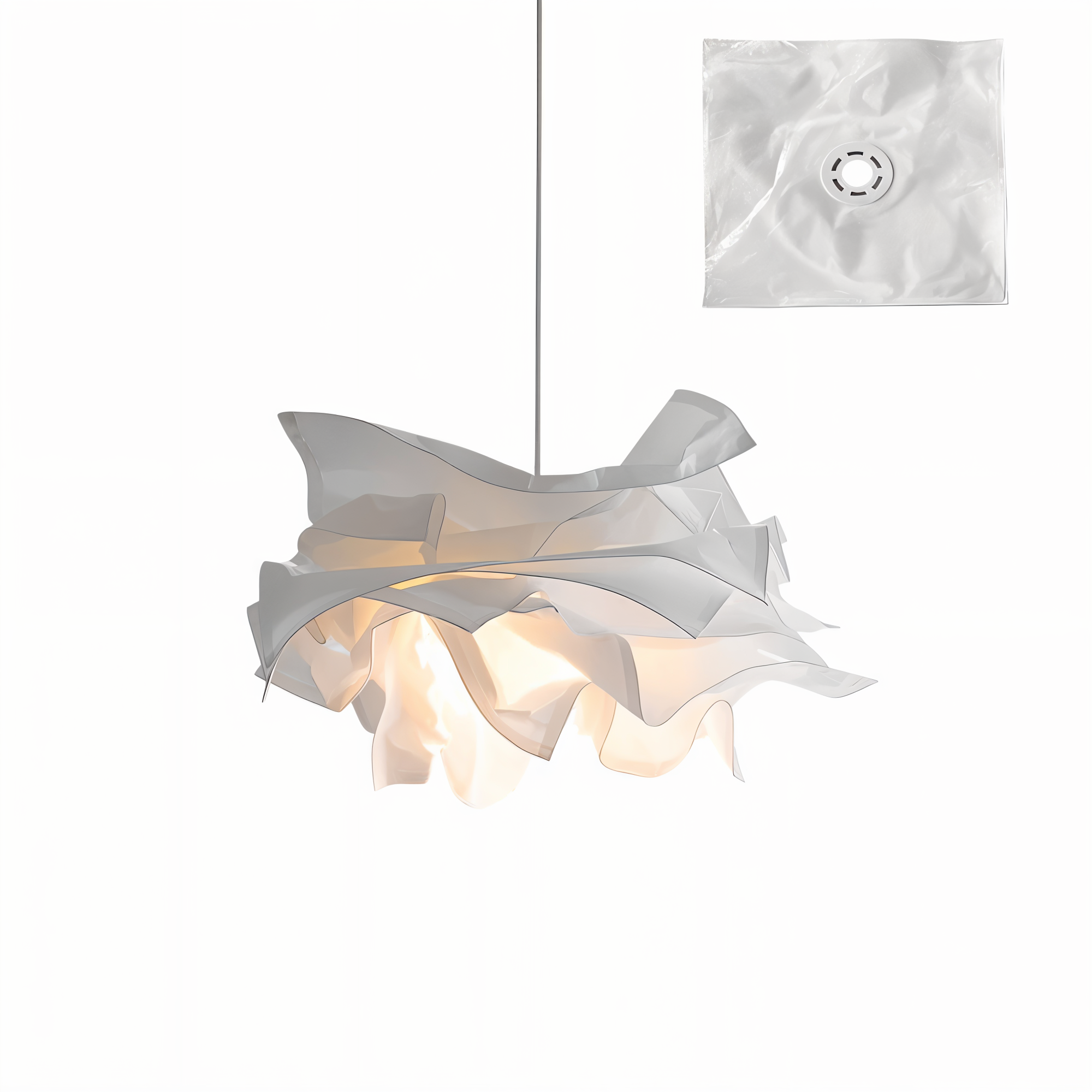 ShadeGlow Anpassbare Pendelleuchte mit skulptiertem Papier-Schirmdesign
