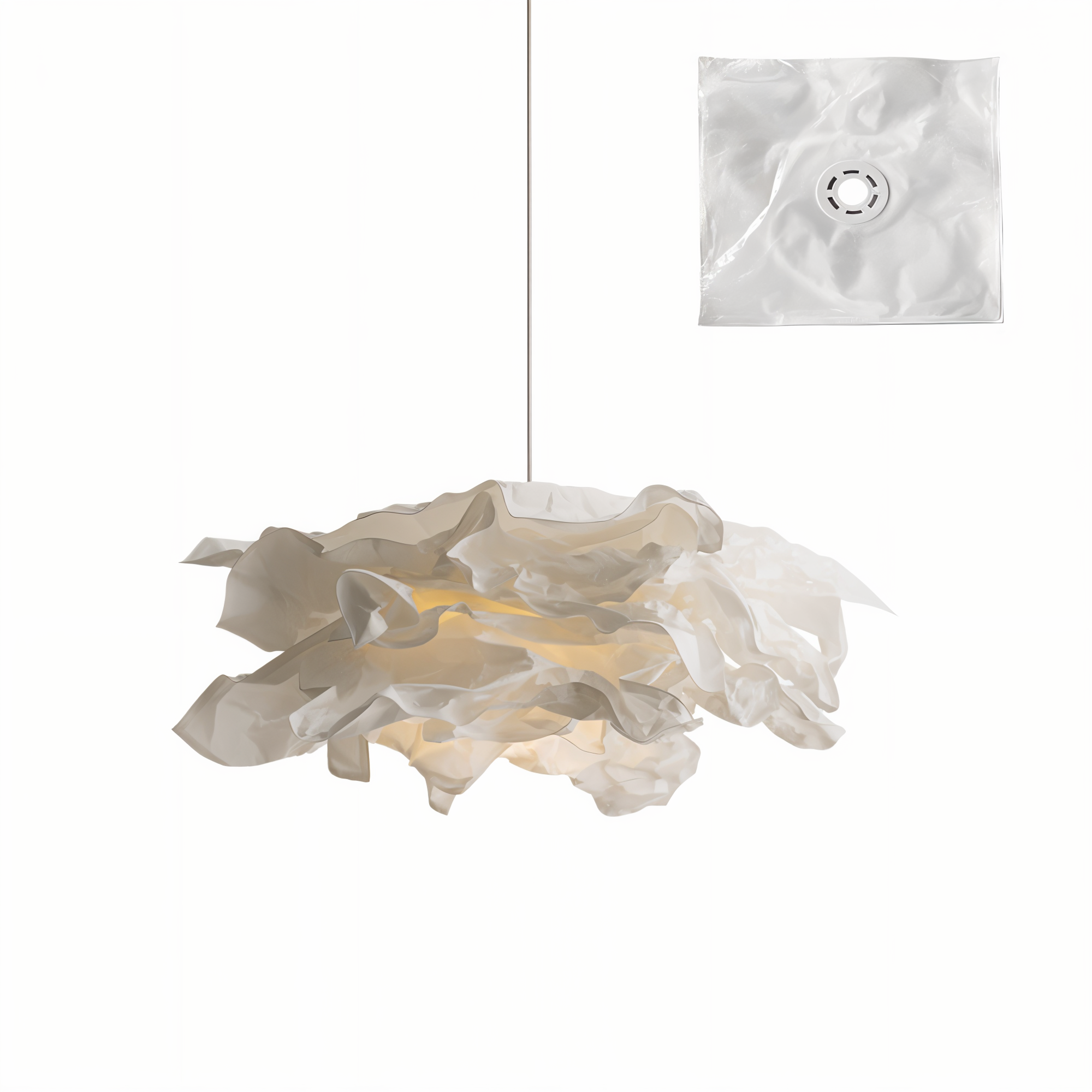 ShadeGlow Anpassbare Pendelleuchte mit skulptiertem Papier-Schirmdesign