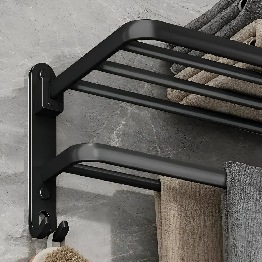 TowelFlex wandmontierte doppelte Handtuchstange