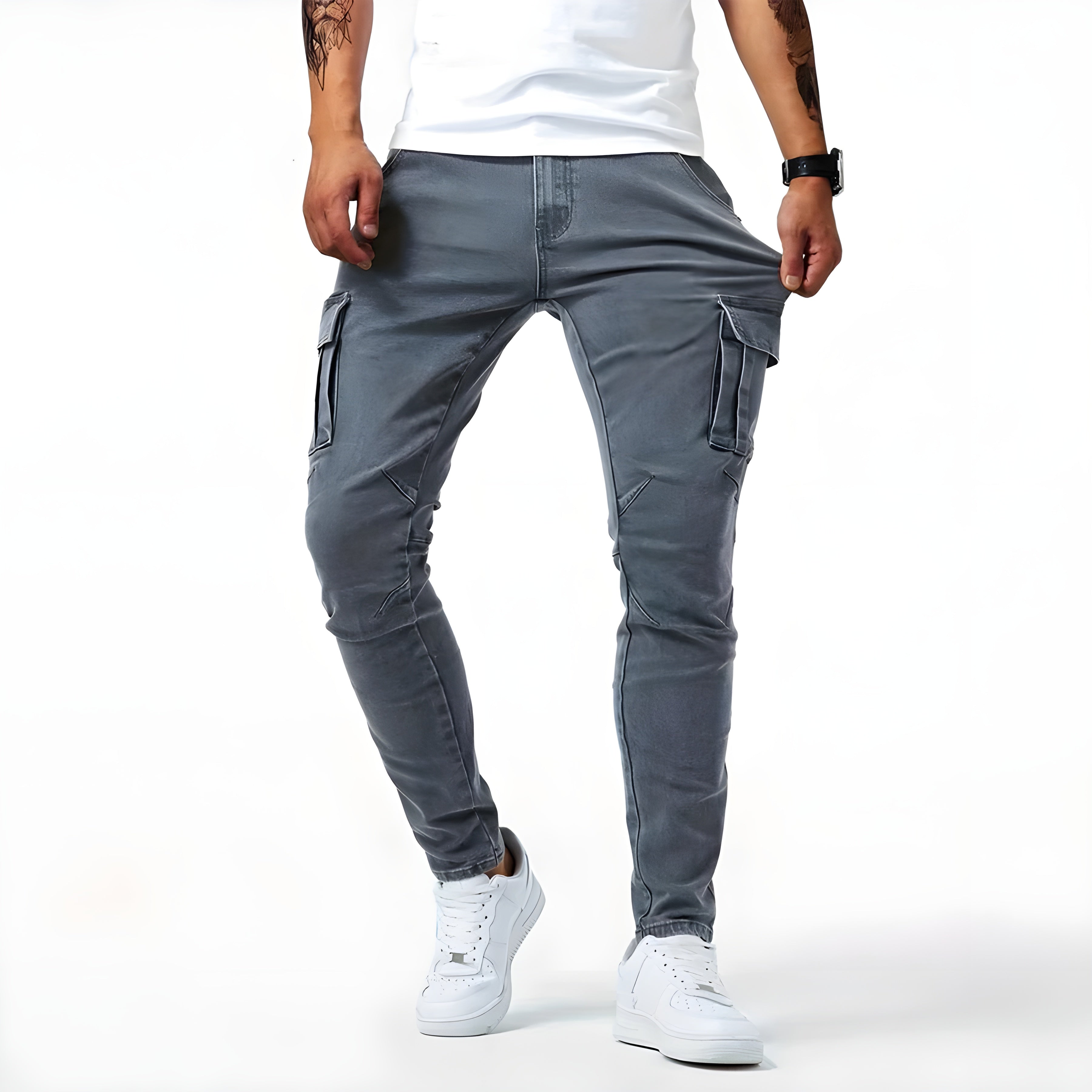 Samuel | Cargo-Hosen aus Stretch-Denim