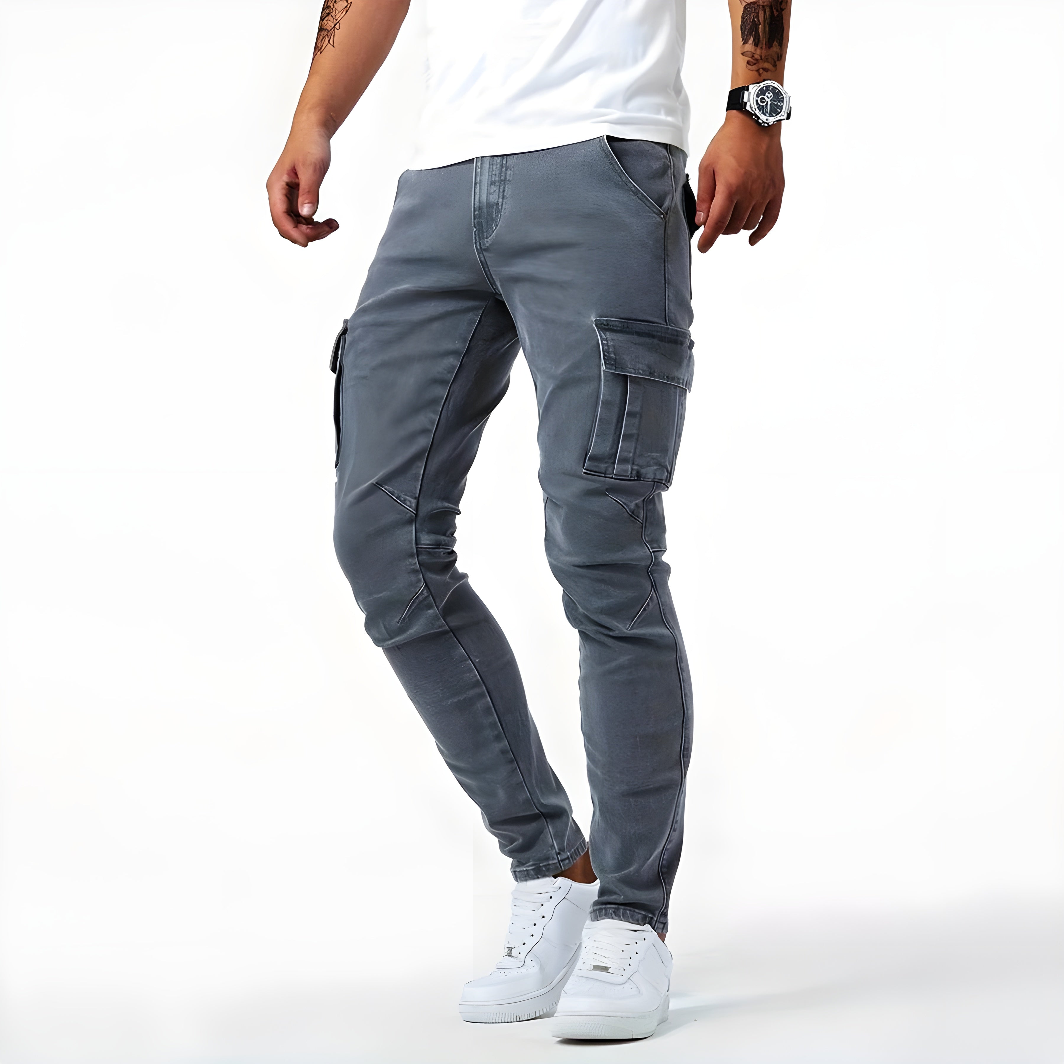 Samuel | Cargo-Hosen aus Stretch-Denim